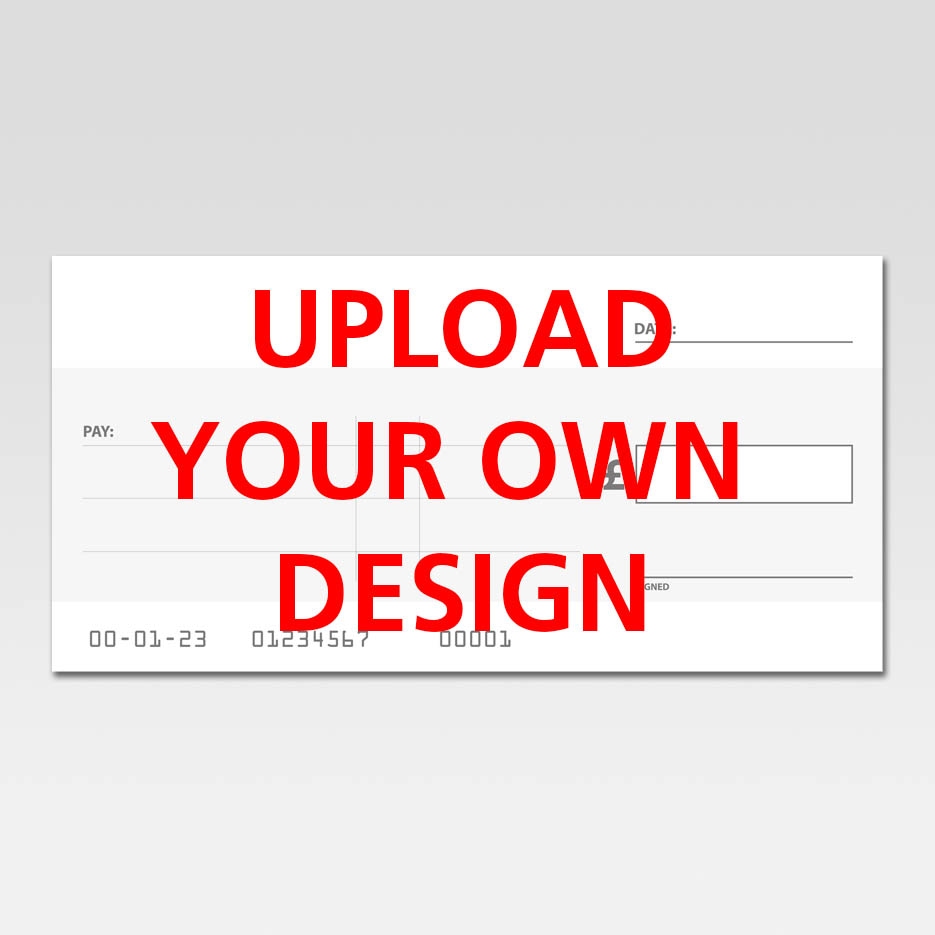 Upload Your Own Charity Cheque - 5mm Foam board with Drywipe Laminate
